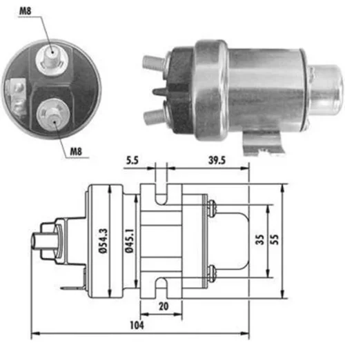 Elektromagnetický spínač pre štartér MAGNETI MARELLI 940113050357