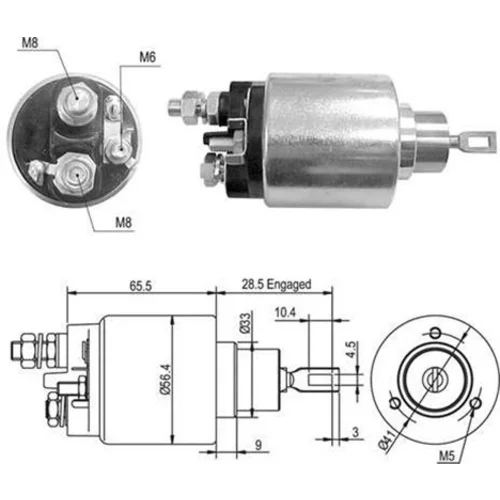 Elektromagnetický spínač pre štartér MAGNETI MARELLI 940113050365