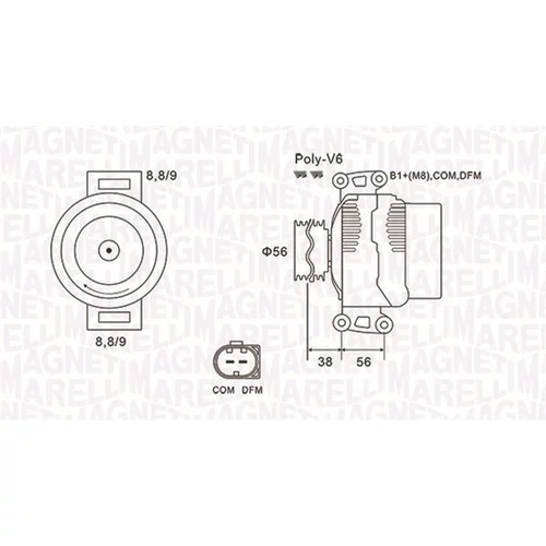 Alternátor MAGNETI MARELLI 063731996010