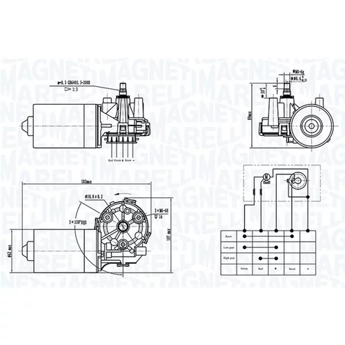 Motor stieračov MAGNETI MARELLI 064376800010