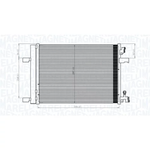 Kondenzátor klimatizácie 350203769000 (MAGNETI MARELLI) - obr. 1