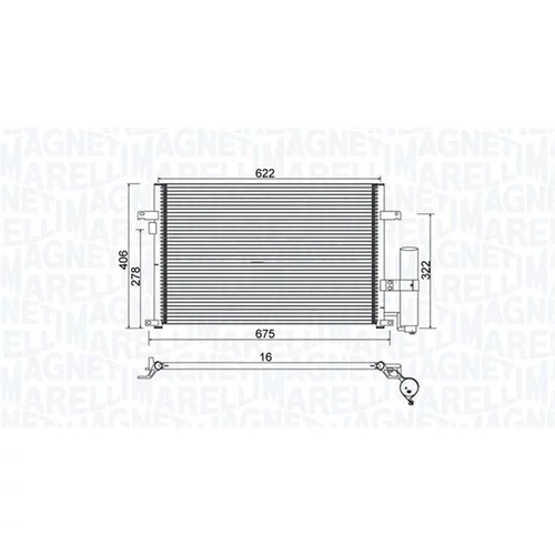 Kondenzátor klimatizácie 350203912000 (MAGNETI MARELLI) - obr. 1