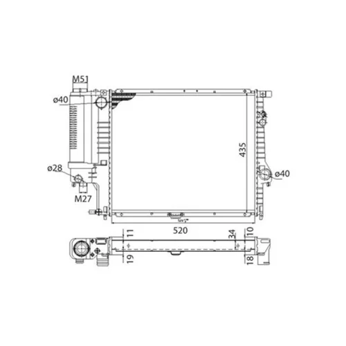 Chladič motora MAGNETI MARELLI 350213693003
