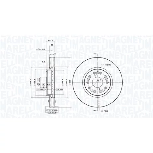 Brzdový kotúč MAGNETI MARELLI 360406090101