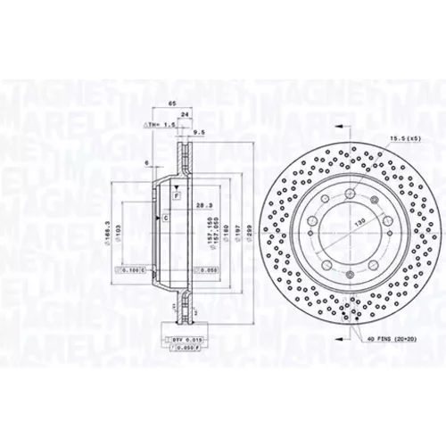 Brzdový kotúč MAGNETI MARELLI 360406193801