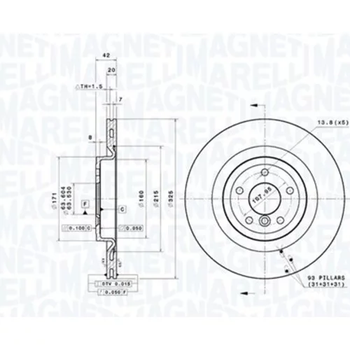Brzdový kotúč MAGNETI MARELLI 360406219201