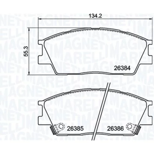 Sada brzdových platničiek kotúčovej brzdy MAGNETI MARELLI 363700430126