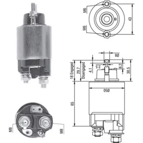 Elektromagnetický spínač pre štartér MAGNETI MARELLI 940113050235