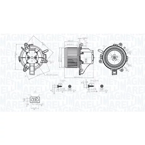 Vnútorný ventilátor MAGNETI MARELLI 069412779010