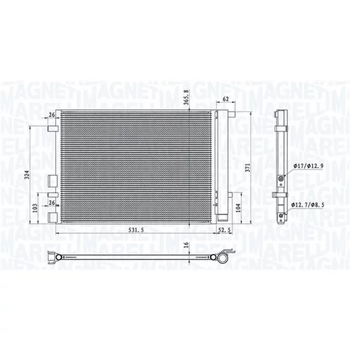 Kondenzátor klimatizácie MAGNETI MARELLI 350203100700