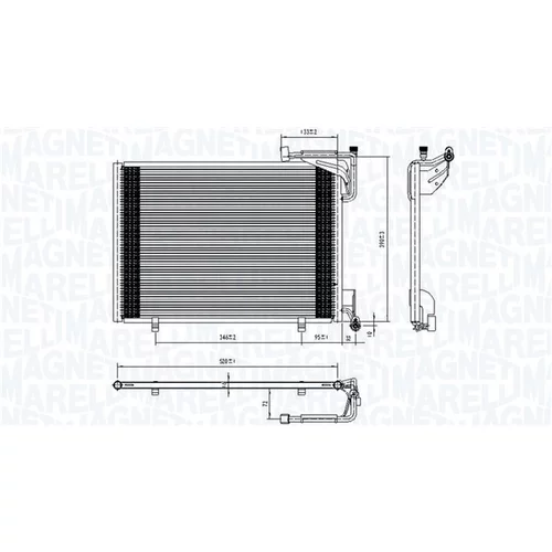 Kondenzátor klimatizácie MAGNETI MARELLI 350203107100