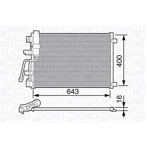Kondenzátor klimatizácie MAGNETI MARELLI 350203671000