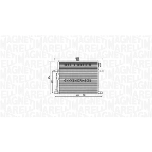 Kondenzátor klimatizácie 350203967000 (MAGNETI MARELLI) - obr. 1