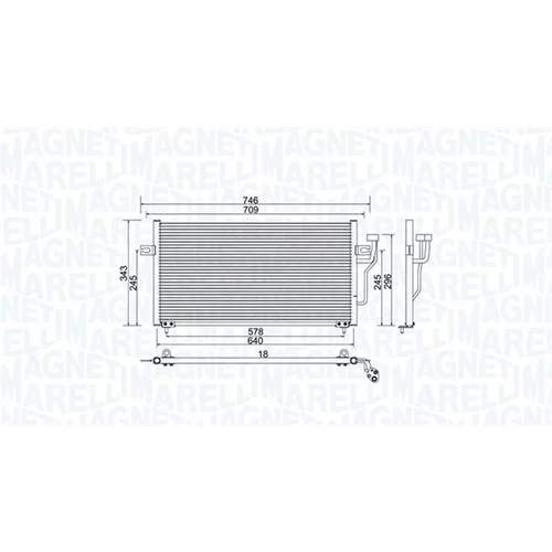Kondenzátor klimatizácie MAGNETI MARELLI 350203986000