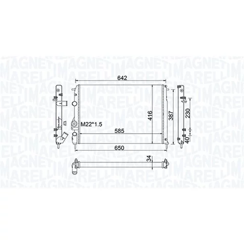 Chladič motora 350213159100 (MAGNETI MARELLI) - obr. 1