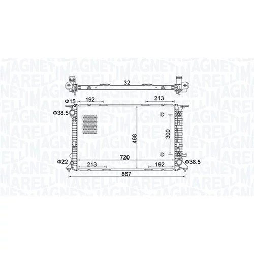 Chladič motora MAGNETI MARELLI 350213161800