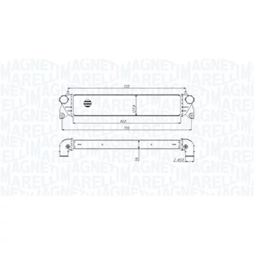 Chladič plniaceho vzduchu 351319205300 (MAGNETI MARELLI) - obr. 1