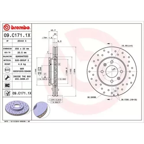 Brzdový kotúč MAGNETI MARELLI 360406146002