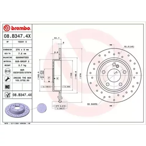 Brzdový kotúč MAGNETI MARELLI 360406175102