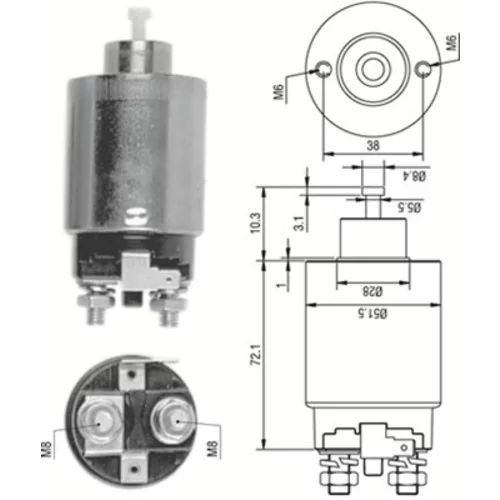 Elektromagnetický spínač pre štartér MAGNETI MARELLI 940113050283