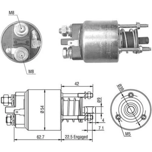 Elektromagnetický spínač pre štartér MAGNETI MARELLI 940113050507
