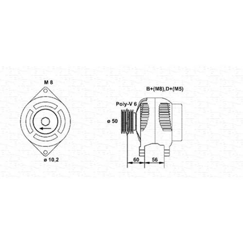 Alternátor MAGNETI MARELLI 943356554010