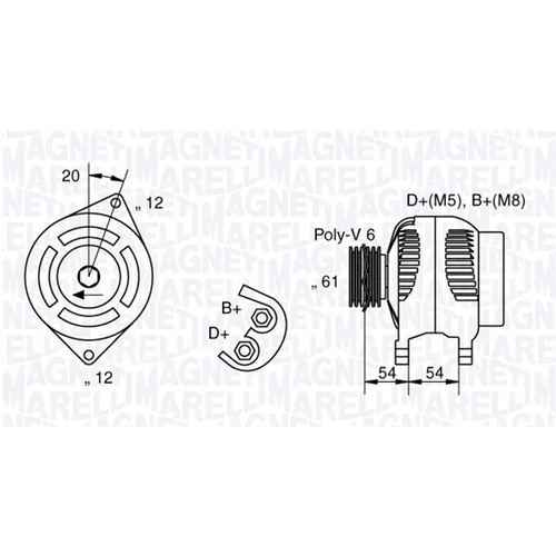 Alternátor MAGNETI MARELLI 063321826010