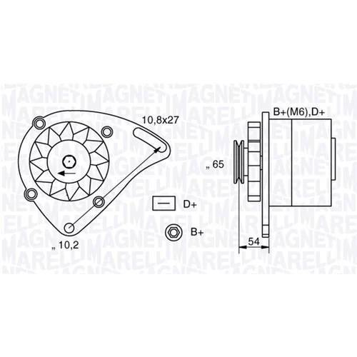Alternátor MAGNETI MARELLI 063341454010
