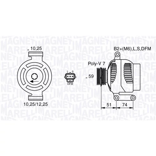 Alternátor MAGNETI MARELLI 063533251000