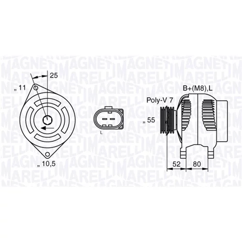 Alternátor MAGNETI MARELLI 063535250200