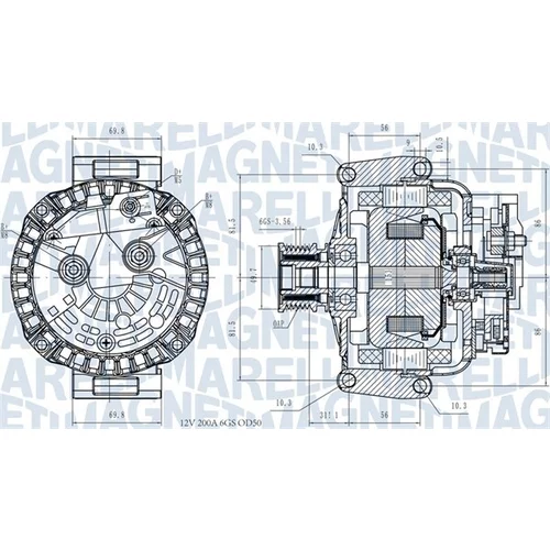 Alternátor 063731531810 (MAGNETI MARELLI)
