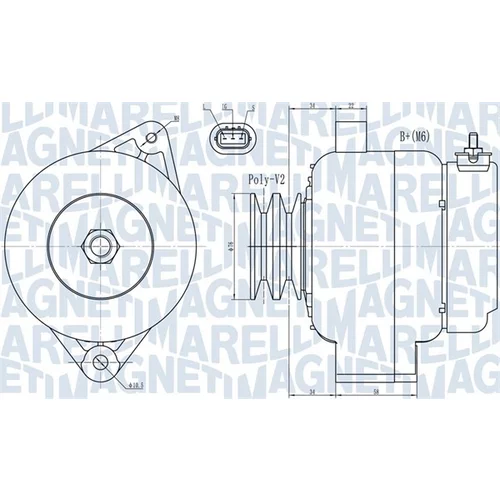 Alternátor MAGNETI MARELLI 063731724010