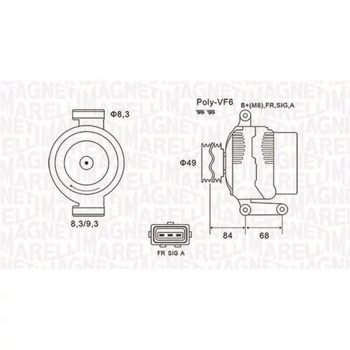 Alternátor MAGNETI MARELLI 063731864010
