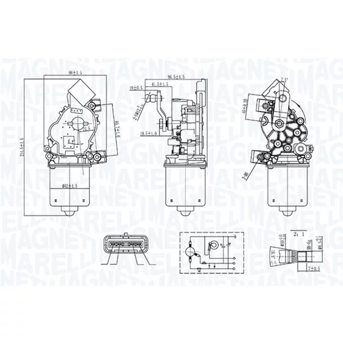 Motor stieračov MAGNETI MARELLI 064300410010