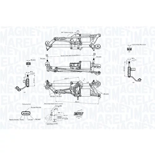 Systém čistenia skiel 064351702010 (MAGNETI MARELLI) - obr. 1