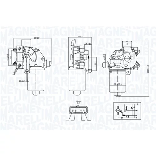 Motor stieračov MAGNETI MARELLI 064377400010