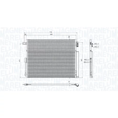 Kondenzátor klimatizácie MAGNETI MARELLI 350203010800