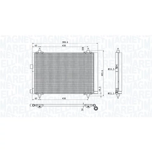 Kondenzátor klimatizácie MAGNETI MARELLI 350203106800
