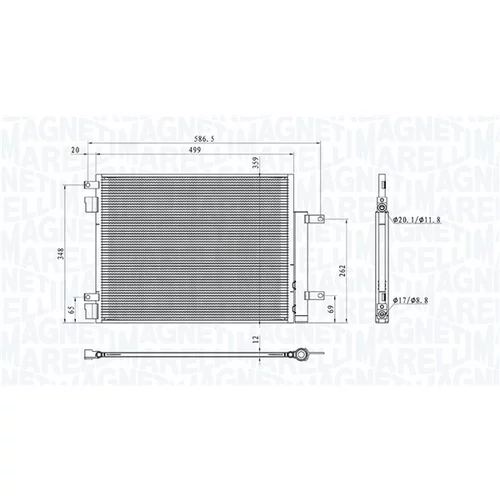 Kondenzátor klimatizácie MAGNETI MARELLI 350203107400