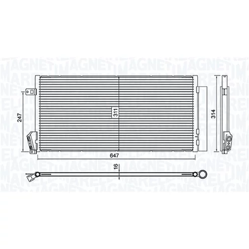 Kondenzátor klimatizácie MAGNETI MARELLI 350203619000