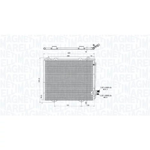 Kondenzátor klimatizácie 350203889000 (MAGNETI MARELLI) - obr. 1