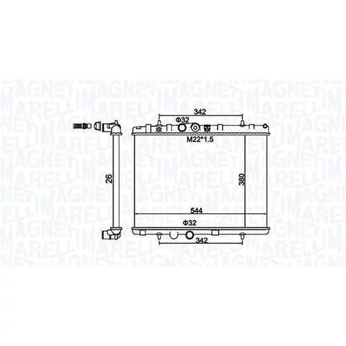 Chladič motora 350213156100 (MAGNETI MARELLI) - obr. 1