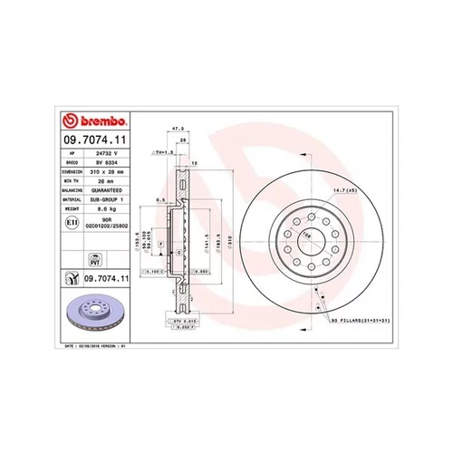 Brzdový kotúč MAGNETI MARELLI 360406010701