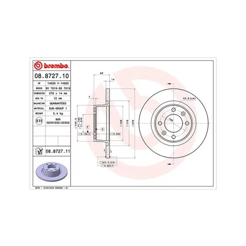 Brzdový kotúč MAGNETI MARELLI 360406018800