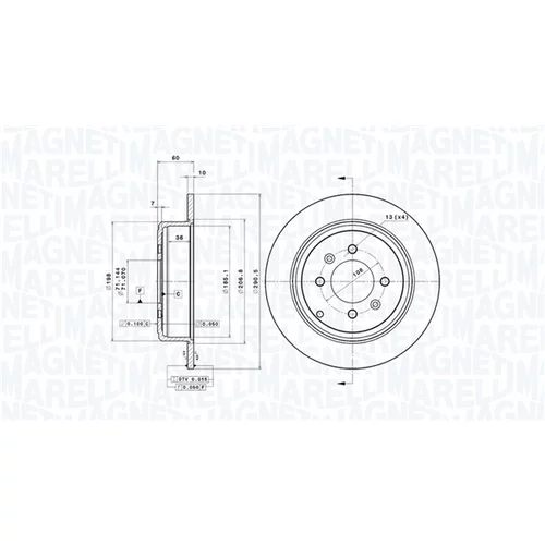 Brzdový kotúč MAGNETI MARELLI 360406041001