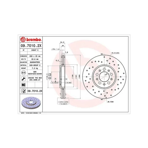 Brzdový kotúč MAGNETI MARELLI 360406049302