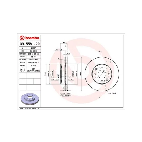 Brzdový kotúč MAGNETI MARELLI 360406052800