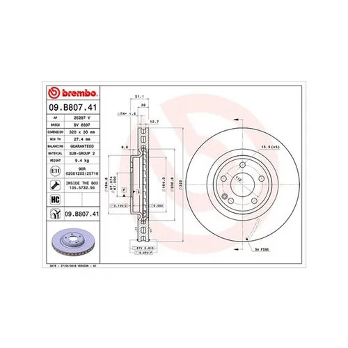 Brzdový kotúč 360406113801 (MAGNETI MARELLI)