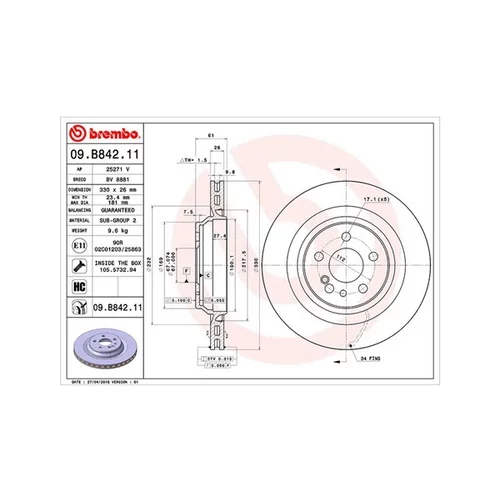 Brzdový kotúč MAGNETI MARELLI 360406118701