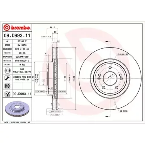 Brzdový kotúč MAGNETI MARELLI 360406174201